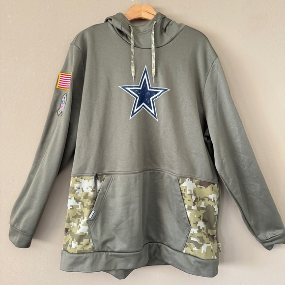 Dallas Cowboys NFL 2022 Salute to Service Therma Performance Men's Hoodie XL - Picture 3 of 10